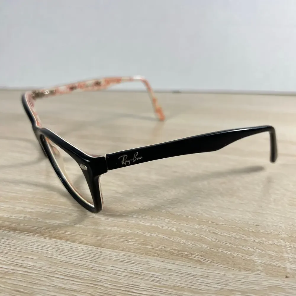 Ray-Ban RB5228 5014 Eyeglasses Black White and Red 53-17-140 Frames Only